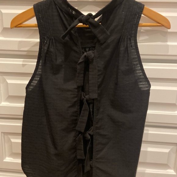 Sleeveless McGuire sleeveless top featuring open back with ties - Picture 2 of 2